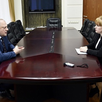 Сергей Голубев провел рабочую встречу с председателем избирательной комиссии Тверской области Валентиной Дроновой