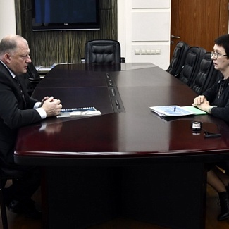 Состоялась рабочая встреча Сергея Голубева с управляющим Тверским региональным отделением Фонда социального страхования РФ Натальей Андреевой